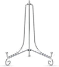 Artliving Plate Stands for Display, 10 Inch Decorative Plate Holder, Metal Picture Stand for Table, Small Easels for Display Card, Photo, and PSA Slab - Ideal for Party and Wedding (Silver, 2 Pack) by Artliving