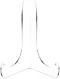 Plymor Clear Acrylic 60-Degree Angle Easel With Shallow Support Ledges, 6" H x 4.5" W x 3.5" D by Plymor