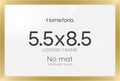 Homeforia 5.5x8.5 Gold Business License Frame, High-End Metal, Glass by Homeforia