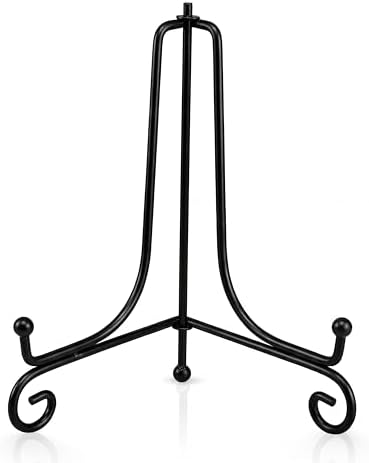 Artliving Plate Stands for Display, 8 Inch Black Iron Easel Plate Display Photo Holder Stand, Displays Picture Frames, Decorative Plates, Tablets and Art (2 pack) by Artliving