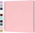 Scrapbook Album 10x10 Inches 40 Pages Hardcover Kraft Paper Pink by Bonyomor