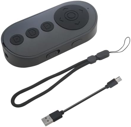 2026 Upgraded Bluetooth Camera Remote Shutter with Zoom and Front/Rear Camera Switch for Photo and Vlogging, Remote Clicker for iOS Android Smartphone, Wireless Video Scrolling for Ti*ktok (Black) by Xspeedonline