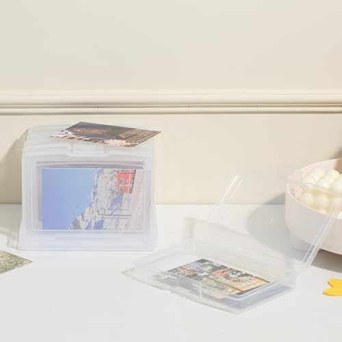 novelinks 6 Pcs 4"x6" Plastic Photo Storage Boxes with Tray (Clear 1Pack) - Image 5