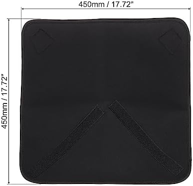 PATIKIL Camera Protective Wrap, 18"x18" Lens Wrap Cloth with Thick Protective Neoprene, Lens Pouch Bag with Hook and Loop for Lens, SLR, Black Orange - Image 2