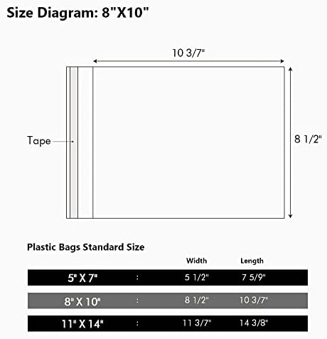 Somime 100Pack Acid-Free Crystal Clear Sleeves Storage Bags for 8x10 Photos - Image 2