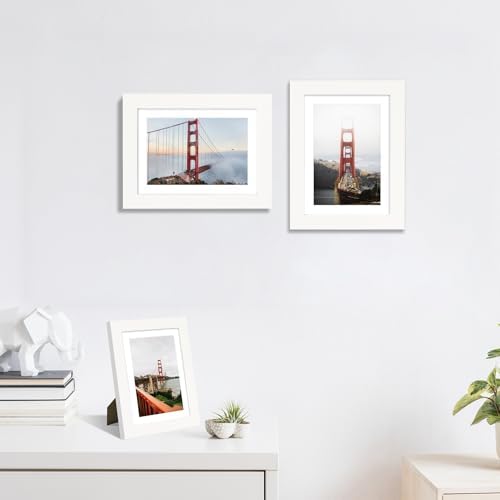 5x7 Picture Frame Set of 4 with Real Glass, Wall & Tabletop Display - Image 2