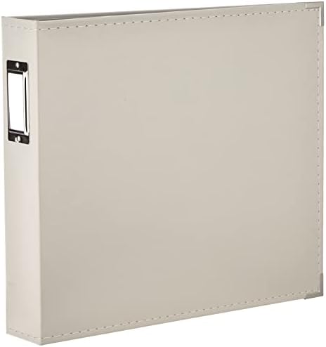 We R Memory Keepers 12x12 Photo Album - Faux Leather with 5 Page Protectors and Spine Label - Snag-Free D-Ring Scrapbooking Memory Album, Acid-Free, Greige by WeRMemoryKeepers
