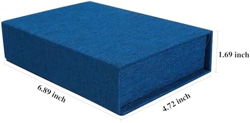 Photo Storage Box 4x6, Linen Photo Box - Blue - Image 4