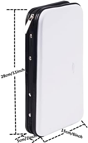 72 Capacity Heavy Duty Wallet, DVD Case Holder for Car, Hard Shell Sturdy,CD disc Binder, Booklet, Protective Blu-ray Wallet (72 Capacity,White) - Image 2