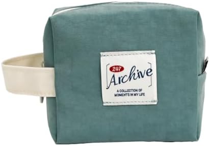 Monolike Archive Cube Mini Pouch, Deep mint - Makeup Bag, Cosmetic Bag, Travel Bag, Toiletry Bag, Organizer, Storage Bag by Onlythingsilike