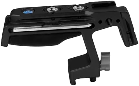 KONDOR BLUE | Talon NATO Top Handle for Camera Cages | Quick Release NATO Clamp, Dual NATO Rails,3/8-16 ARRI-Style and 1/4-20 Anti-Twist Mounts, Dual Cold Shoes, Bubble Level, Built-In 4mm Hex | Black - Image 3