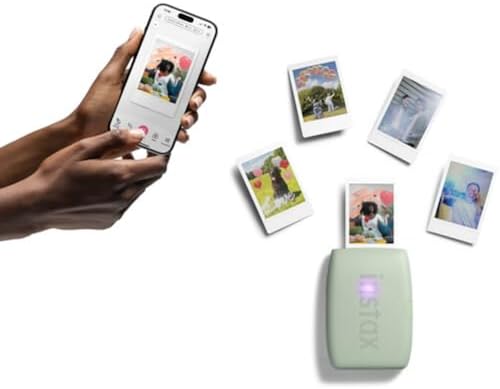 Fujifilm INSTAX Mini Link 3 Smartphone Printer | Sage Green Bundled INSTAX Mini Instant Film | 20 Exposures + Microfiber Cleaning Cloth (3 Items) - Image 5