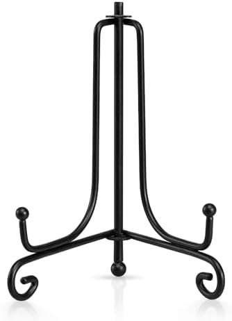 Artliving Plate Stands for Display, 4 Inch Black Iron Easel Plate Display Photo Holder Stand, Displays Picture Frames, Decorative Plates, Tablets and Art (2 pack) by Artliving