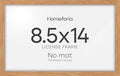 Homeforia 8.5x14 Natural Oak Marriage License Frame, High-End Wood, Glass by Homeforia