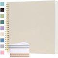 Scrapbook Photo Album 12x12 Inches 80 Pages Linen Cover Beige by Bonyomor