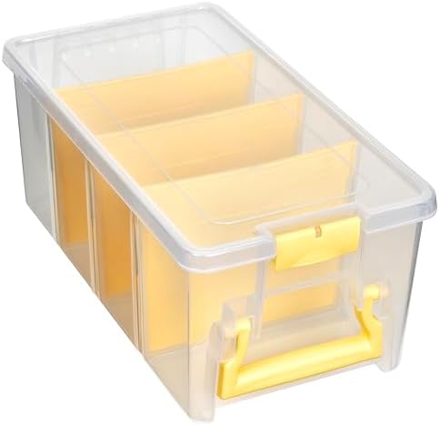 ArtBin Semi Satchel Craft Organizer with 3 Dividers, Yellow Accents - Image 3