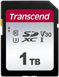 Transcend 1TB SDC300S SD UHS-I SDXC Memory Card, 100MB/s, U3, V30, C10 by Transcend