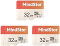 Micro SDHC 32GB Memory Card, MindStor 90MB/s Read Speed TF Card with Adapter, U1, A1 Rated, HD Video Support, Waterproof, for Security Camera, Dash cam, 3 Pack by Unknown