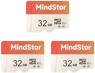 Micro SDHC 32GB Memory Card, MindStor 90MB/s Read Speed TF Card with Adapter, U1, A1 Rated, HD Video Support, Waterproof, for Security Camera, Dash cam, 3 Pack by Unknown