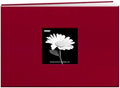 Pioneer 5 Inch by 7 Inch Postbound Fabric Frame Front Memory Book, Apple Red by PioneerPhotoAlbums