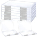 LonlyEagle 6 Pcs Clear A4 File Portable Project Case, Plastic Storage Box for 8.5" x 11" Letter Paper, Scrapbook Paper Storage Boxes Documents Magazines Holder by LonlyEagle