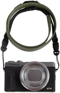 VOVMOEYA Camera Neck Strap,G7X MARK III body strap PU Shoulder Adjustable Strap for photographers for Fujifilm/for Nikon/for Canon/for Sony/for Minolta/for Panasonic/SLR/DSLR Cameras Texture-Green by VOVMOEYA