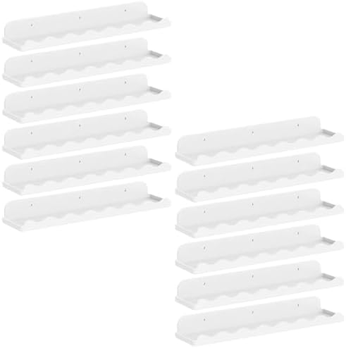 Lifewit Plastic Nursery Floating Book Shelves 12 Pack, 15"x3.4" White Clouds Plastic Wall Shelf for Bedroom Kids, Hanging Bookshelf Racks for Baby Toddler Children Room Decor, White by Lifewit