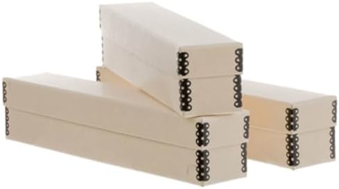 Archival Methods Slide File Box 11-3/8x2 x 2-3/8", 3 Pack, Tan by Archival+Methods