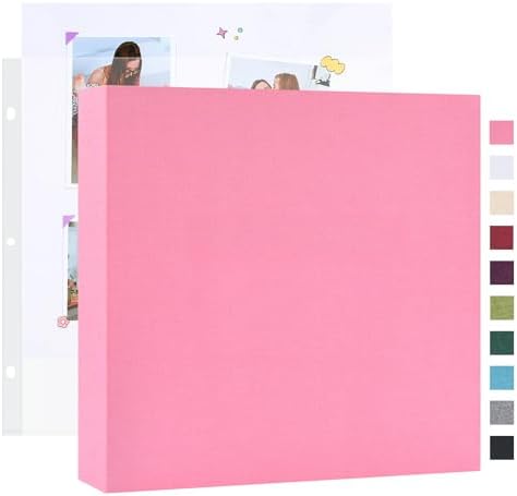 Mublalbum 10x10 Inch 3 Ring DIY Scrapbook Photo Album 40 Pages, Pink by Mublalbum