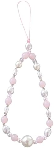 Beaded Phone Charm Lanyard Strap Girly Style Fixed Beads Pearl Lanyards by Staqlo