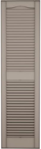 Ekena Millwork Lifetime Vinyl LL1S14X07500CL Standard Cathedral Top Center Mullion, Open Louver Vinyl Shutters, w/Installation Shutter-Lok's & Matching Screws (Per Pair), 14.5"W x 75"H, Clay - Image 5