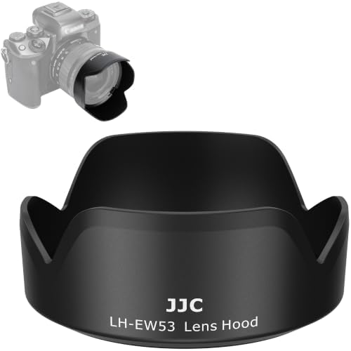 Reversible Lens Hood for Canon EF-M 15-45mm F3.5-6.3 is STM and RF-S 18-45mm F4.5-6.3 is STM Lens on EOS R100 R50 R10 R7 M50 M6 Mark II M200 M100 M50 Mark II, Replace Canon EW-53 Lens Hood by JJC
