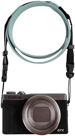 VOVMOEYA Camera Neck Strap,G7X MARK III body strap PU Shoulder Adjustable Strap for photographers for Fujifilm/for Nikon/for Canon/for Sony/for Minolta/for Panasonic/SLR/DSLR Cameras Texture-Blue by VOVMOEYA