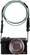 VOVMOEYA Camera Neck Strap,G7X MARK III body strap PU Shoulder Adjustable Strap for photographers for Fujifilm/for Nikon/for Canon/for Sony/for Minolta/for Panasonic/SLR/DSLR Cameras Texture-Blue by VOVMOEYA