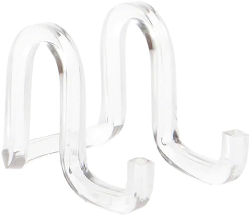 Plymor Clear Acrylic Ribbon-Style Display Easel, 1.875" H x 1.75" W x 2.625" D (24 Pack) by Plymor