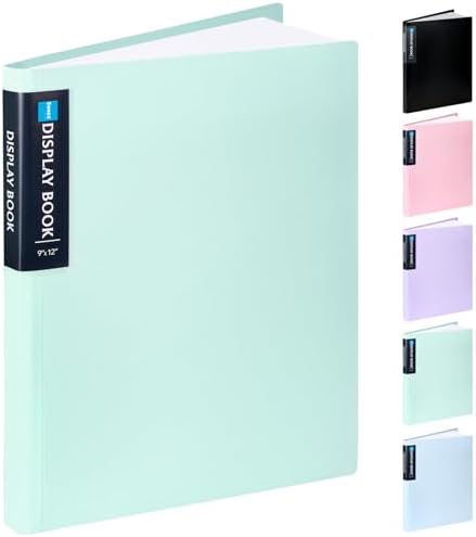 Sooez Art Portfolio 9"x12", 40 Pockets Large Folder Display 80 Pages by Sooez