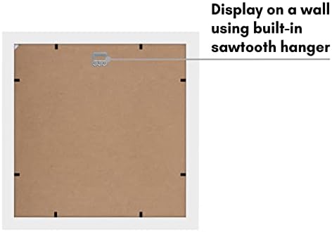 Americanflat 12x12 Picture Frame with Shatter-Resistant Glass - Use as 8x8 Frame with Mat or Display 12x12 Photo Without Mat - Signature Collection - Square Frames for Wall Display - White - Image 6