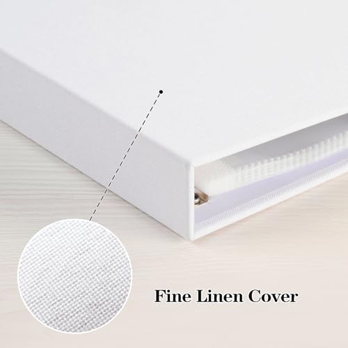Mublalbum 8x8 Inch 3 Ring DIY Scrapbook Photo Album 40 Pages, White - Image 6
