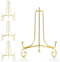 Artliving Plate Stands for Display, 6 Inch Decorative Plate Holder, Metal Picture Stand for Table, Small Easels for Display Card, Photo, and PSA Slab - Ideal for Party and Wedding (Gold, 4 Pack) by Artliving