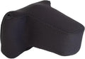 OP/TECH USA Soft Pouch – Compact digital camera case, lightweight accessories pouch, sleek neoprene sleeve for DSLR, perfect for backpacks & travel – durable protection in style D-Zoom| Black by OPTECHusa