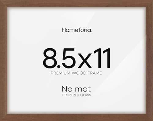 Homeforia 8.5x11 Brown Oak Diploma Frame, High-End Wood, Glass by Homeforia
