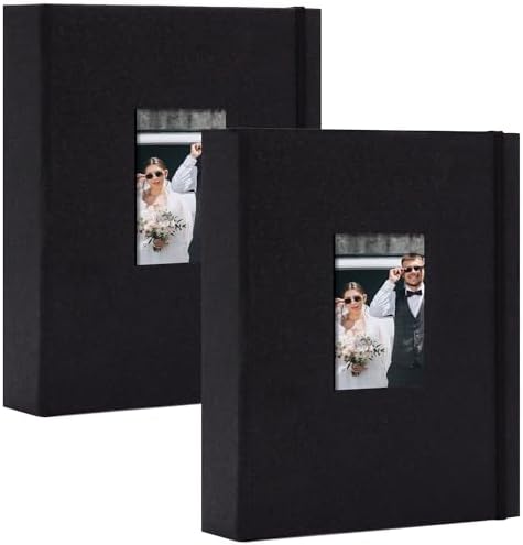Vienrose Mini Polaroid Photo Album 208 Photos 2x3 Inch Black 2 PACK by Vienrose