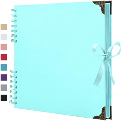 Scrapbook Album 10x10 Inch - Hardcover Kraft Paper Photo Album with 80 Pages, Memory Book for Wedding, Anniversary, Family, Christmas, Baby Shower, Ideal for Preserving Precious Moments by HoneyTolly