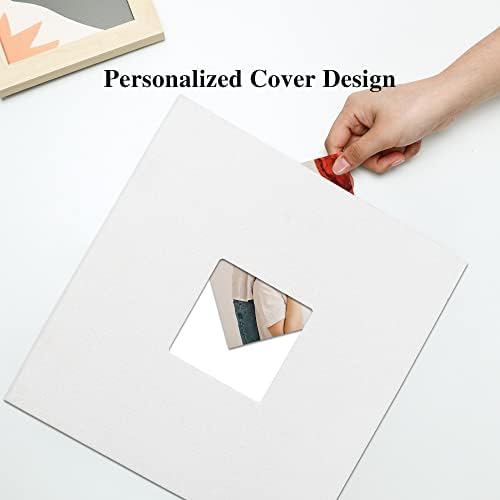 Vienrose Large Photo Album Self Adhesive for 4x6 8x10 10x12 Pictures Linen Scrapbook Album DIY 40 Blank Pages with A Metallic Pen - Image 2