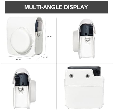CAIYOULE Camera Case for Fujifilm Instax Mini 41 Instant Film Camera, White - Image 4
