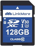 LinkMore XV13 128GB Full-Size SDXC Card, UHS-I U3 V30, 95MB/s Read by LinkMore