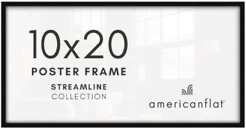 Americanflat 10x20 Picture Frame - Slim Molding - Black by Americanflat