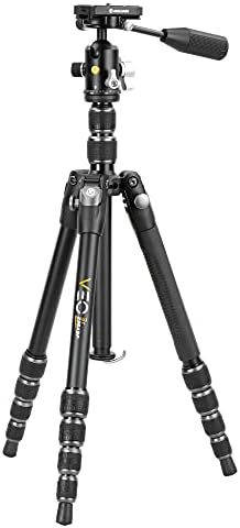 Vanguard VEO3T235ABP Aluminum Travel Tripod with Ball Head, Removeable Pan Handle, and Quick Shoe with Built-in Smartphone Holder by Vanguard