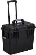 MEIJIA Rolling Waterproof Hard Protective Case, Hard Camera Case with Retractable Pull Handle and Wheels,Customizable Fit Foam Inserted, Black,19.88X12.01 X18.11 inches by MEIJIA
