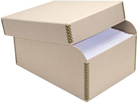 Lineco Photo Storage Box, 5.5"x7.5"x11",Tan, with 12 Envelopes by Lineco